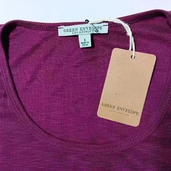 Green Envelope Ladies crew  neck t shirt. Size L - Picture 5 of 5